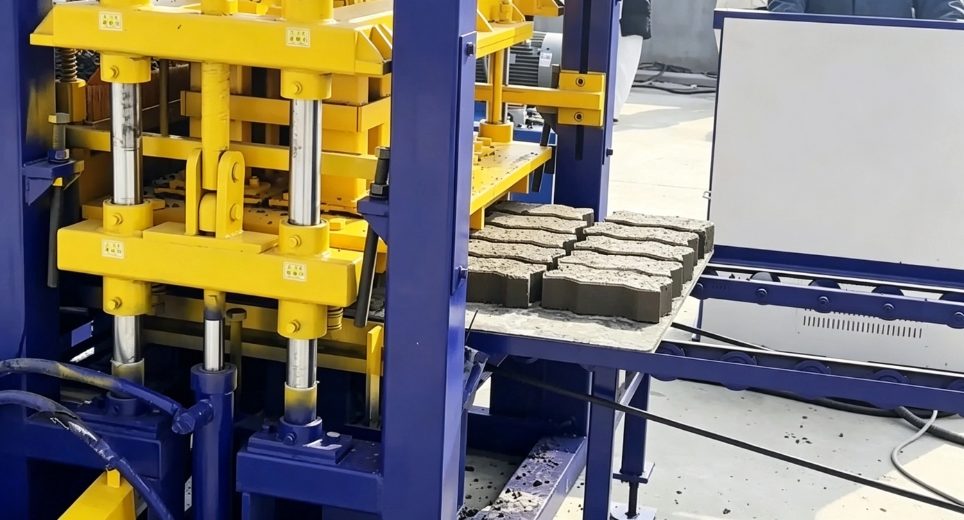Real‑shot for fresh green blocks output from pallet