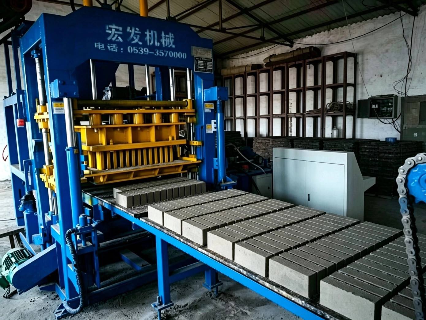 Solid Brick from QT4‑15B Fully‑Automatic Solid Brick Forming Machine Solid Brick from QT4‑15B Fully‑Automatic Solid Brick Forming Machine