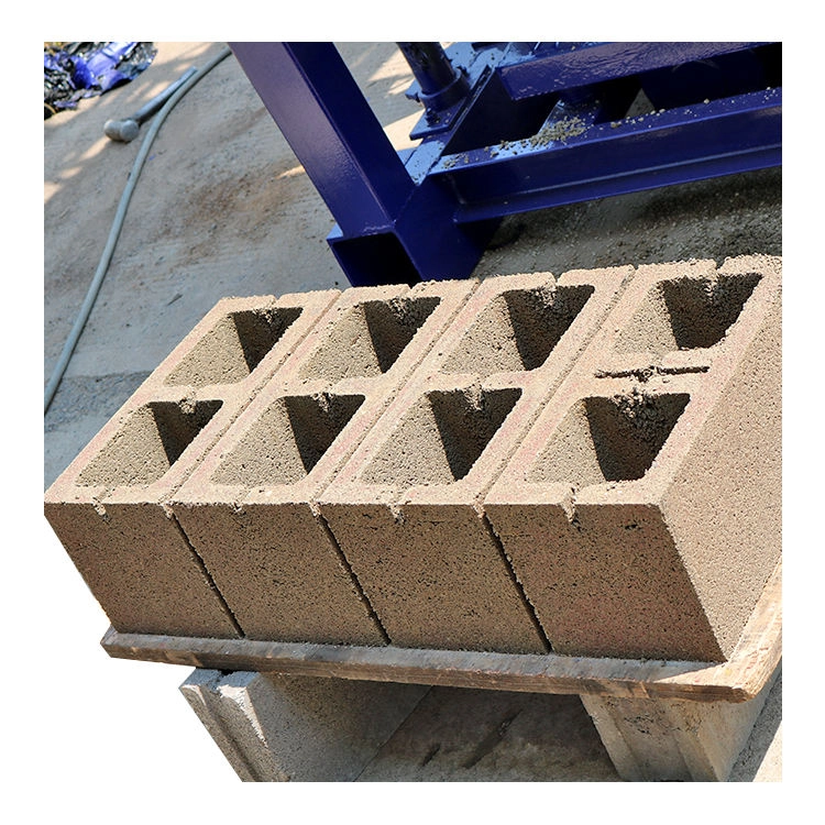 QTJ4-35 manual small concrete hollow brick cement block making machine building material making machinery