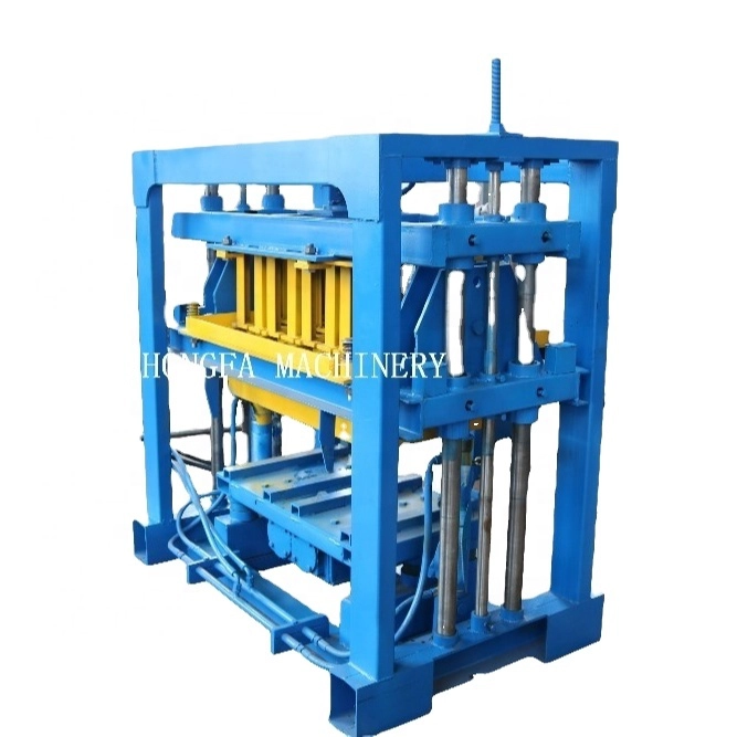 Diesel engine manual concrete hollow brick block making machine for sale