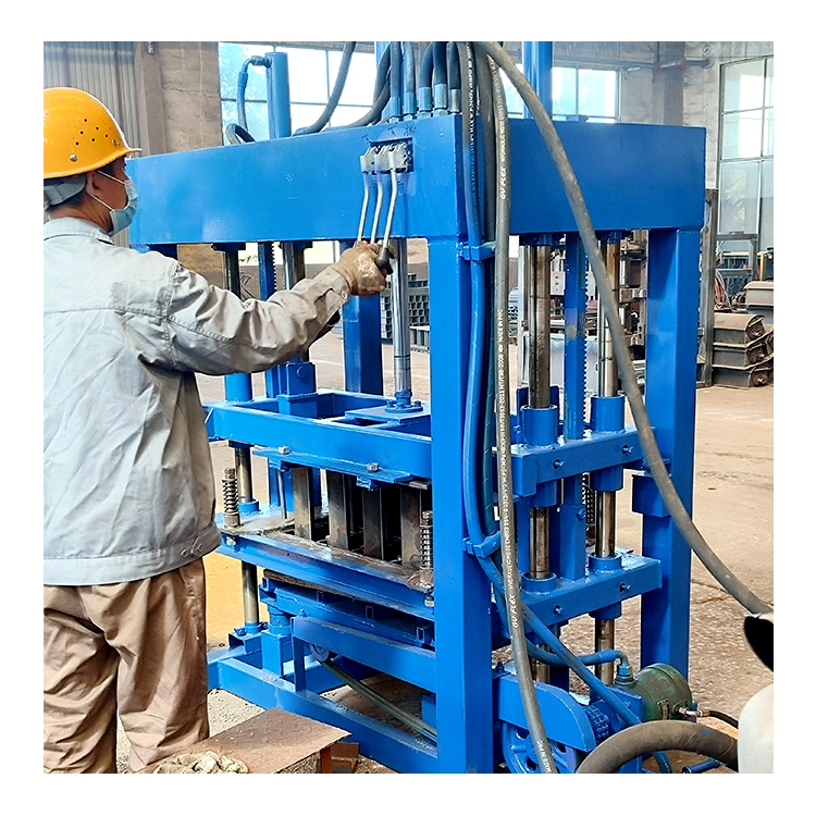 QT4-30 Diesel engine concrete block and interlocking brick making machine with hydraulic station