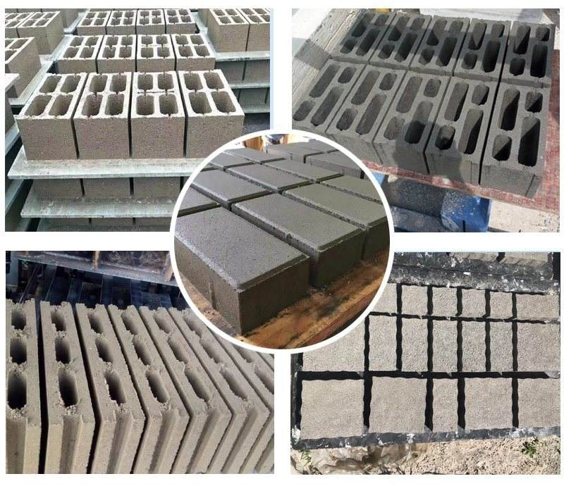 QT5-15 Concrete Hollow Block Brick Making Machine Paving Block Paving Vibration Method Construction