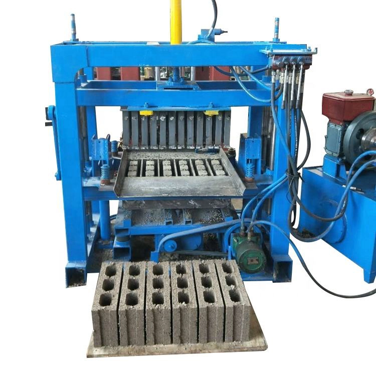 Diesel engine manual concrete hollow brick block making machine for sale