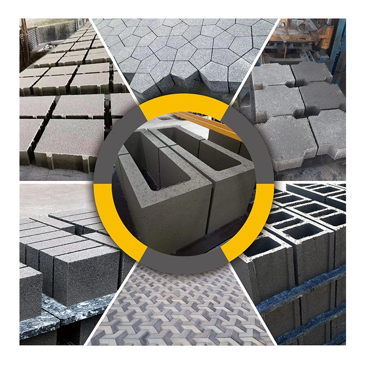 QT4-30 Diesel engine concrete block and interlocking brick making machine with hydraulic station