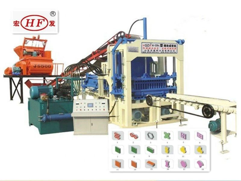 Qt4-20c Semi-automatic Hydraulic Concrete Hollow Pavers Block Making Machine