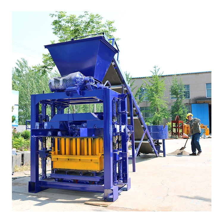 QTJ4-35 manual small concrete hollow brick cement block making machine building material making machinery