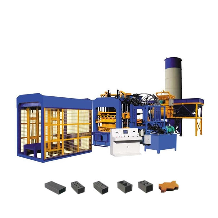 QT5-15 Concrete Hollow Block Brick Making Machine Paving Block Paving Vibration Method Construction