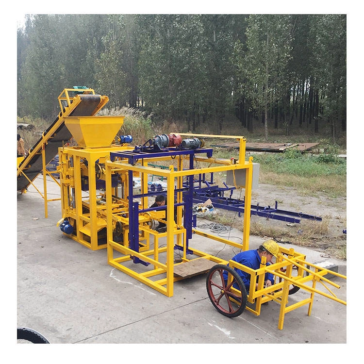 QTJ4-26 Hf Industry Semi Automatic Cement Concrete Hollow Block Making Machine