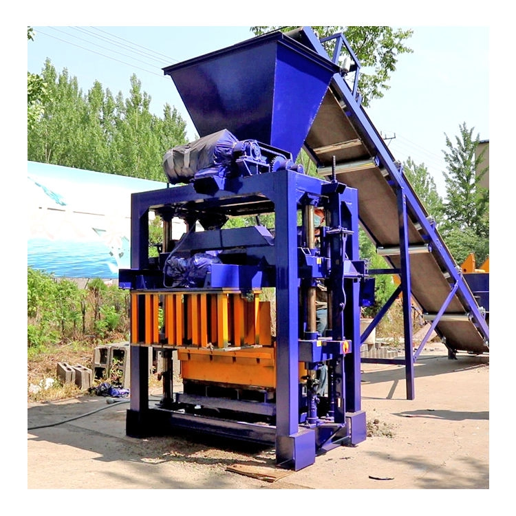 QTJ4-35 manual small concrete hollow brick cement block making machine building material making machinery