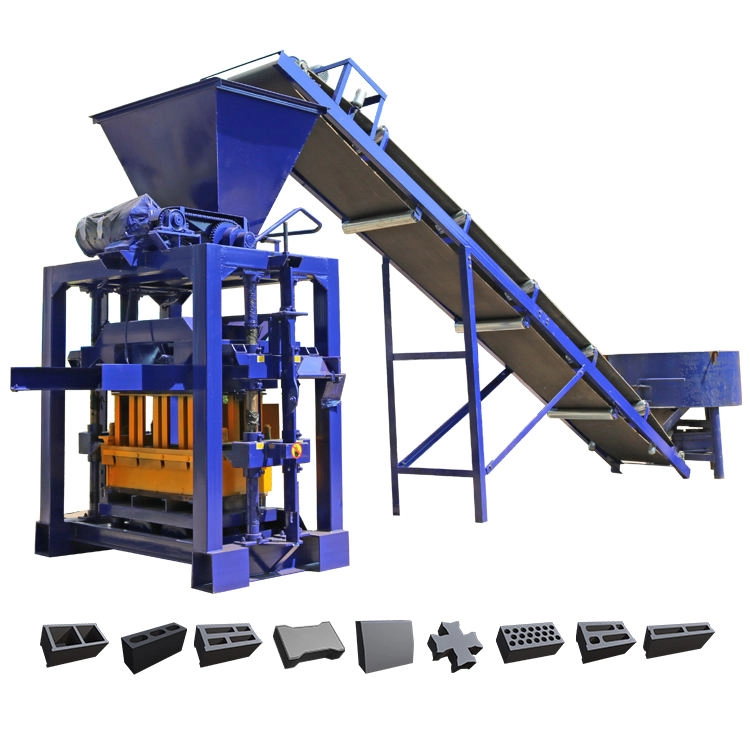 QTJ4-35 manual small concrete hollow brick cement block making machine building material making machinery