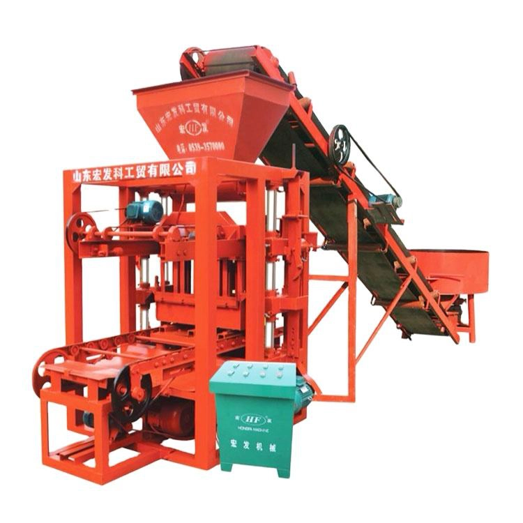 QTJ4-26 Hf Industry Semi Automatic Cement Concrete Hollow Block Making Machine