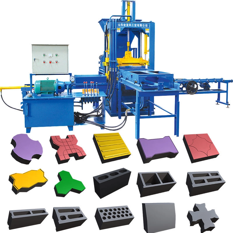 QTJ3-20 Construction Machinery of Color paver building material brick Making Machine hollow block machinery