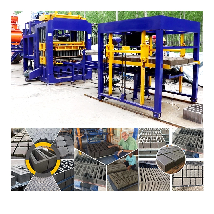 QT10-15 full automatic  concrete block machine hollow brick making machinery