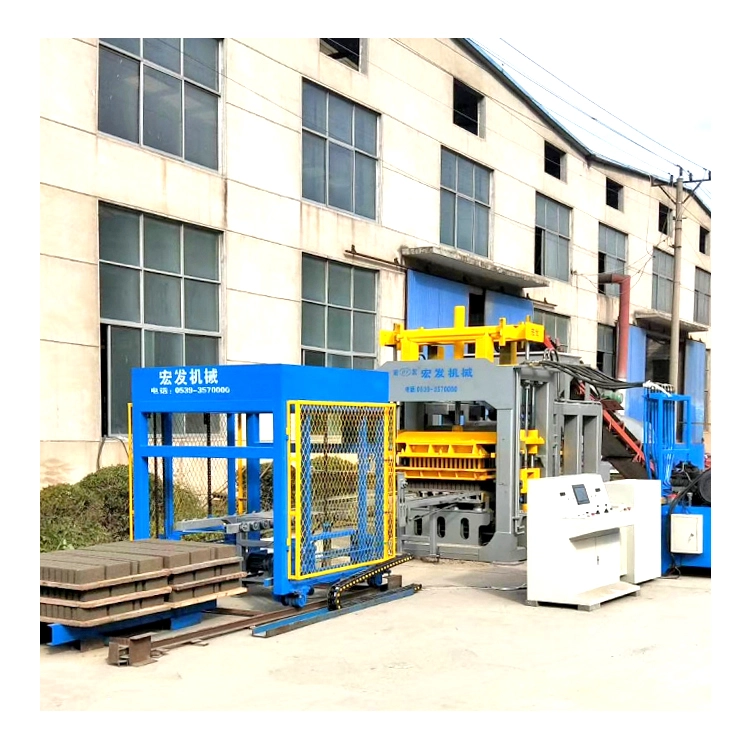 QT10-15 full automatic  concrete block machine hollow brick making machinery